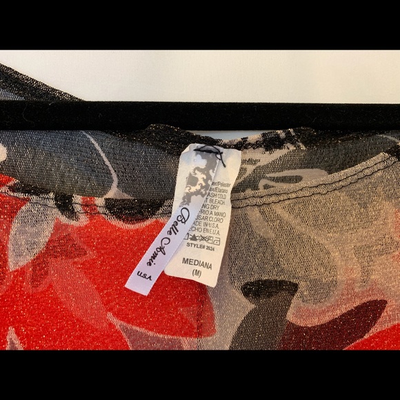 🔥5/$20🔥Metallic Threads Floral Print Top - Picture 5 of 5